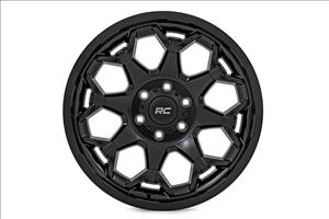 80 Series Wheel One-Piece Semi Gloss Black 20x10 6x135 -19mm Rough Country