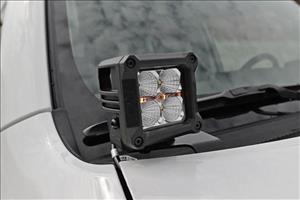 LED Light Kit Ditch Mount 2 Inch Spectrum Spot Pair Toyota 4Runner (10-24) Rough Country