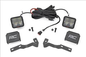 LED Light Kit Ditch Mount 2 Inch Spectrum Pair Spot Toyota Tacoma (16-23) Rough Country