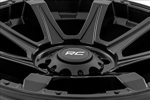81 Series Wheel One-Piece Semi Gloss Black 20x10 6x5.5 -19mm Rough Country