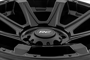 81 Series Wheel One-Piece Semi Gloss Black 20x10 6x5.5 -25mm Rough Country
