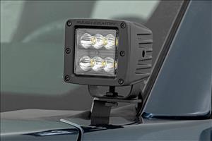LED Light Kit Ditch Mount 2 Inch Spectrum Pair Spot Ford F-150 (15-26)/F-150 Lightning (22-26) Rough Country
