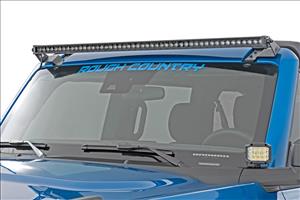 LED Light Kit Upper Windshield 50 Inch Spectrum Single Row Ford Bronco (21-25) Rough Country