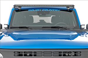 LED Light Kit Upper Windshield 50 Inch Spectrum Single Row Ford Bronco (21-25) Rough Country