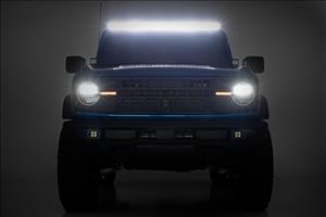 LED Light Kit Upper Windshield 50 Inch Spectrum Single Row Ford Bronco (21-25) Rough Country