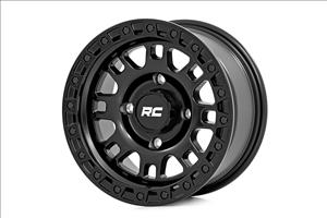 82 Series Wheel UTV Semi Gloss Black 15x7 4x156 +10mm Rough Country