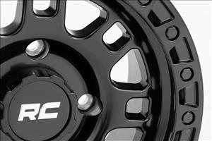 82 Series Wheel UTV Semi Gloss Black 15x7 4x156 +10mm Rough Country