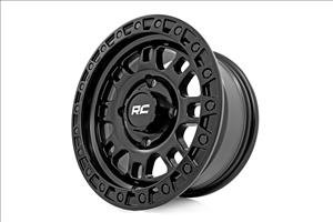 82 Series Wheel UTV Semi Gloss Black 15x7 4x137 +10mm Rough Country