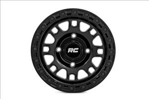 82 Series Wheel UTV Semi Gloss Black 15x7 5x4.5 +10mm Rough Country