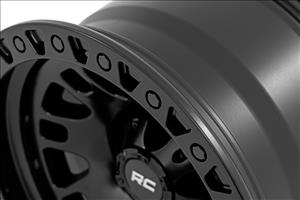 82 Series Wheel One-Piece Semi Gloss Black 18x9 8x6.5 -12mm Rough Country