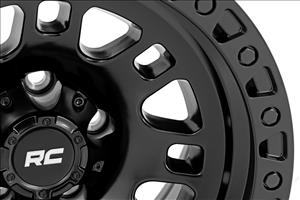 82 Series Wheel One-Piece Semi Gloss Black 18x9 6x5.5 +18mm Rough Country