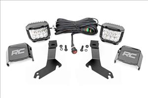 LED Light Kit Ditch Mount 3 Inch OSRAM Wide Chevy Silverado 1500 (99-06)/Tahoe (00-06) Rough Country
