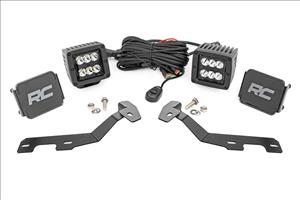 LED Light Kit Ditch Mount 2 Inch Black Pair Spot Ram 1500 2WD/4WD (19-26) Rough Country
