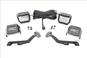 LED Light Kit Ditch Mount 3 Inch OSRAM Wide Ram 1500 2WD/4WD (2019-2026) Rough Country