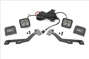 LED Light Kit Ditch Mount 2 Inch Spectrum Pair Spot Ram 1500 (19-26) Rough Country