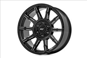 83 Series Wheel One-Piece Gloss Black 20x9 6x135 -12mm Rough Country