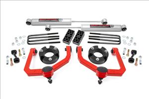 3 Inch Lift Kit N3 Shocks Red Nissan Titan 2WD/4WD (2004-2024) Rough Country