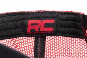 Rough Country Mesh Hat Black & Red Rough Country