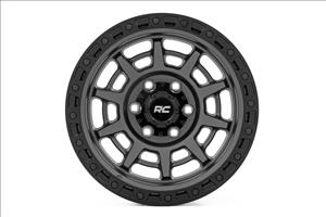 85 Series Wheel Simulated Beadlock Gunmetal Gray/Black 17x9 8x6.5 +0 Rough Country