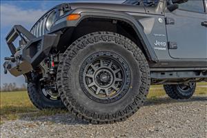85 Series Wheel Simulated Beadlock Gunmetal Gray/Black 17x9 5x5 -12mm Rough Country