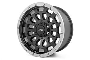 87 Series Wheel Simulated Beadlock Black/Machined 17x8.5 6x5.5 +0mm Rough Country