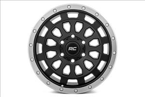 87 Series Wheel Simulated Beadlock Black/Machined 17x8.5 6x5.5 +0mm Rough Country