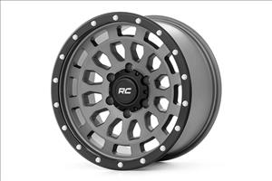 87 Series Wheel Simulated Beadlock Gray/Black 17x8.5 6x5.5 +0mm Rough Country