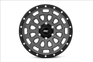 87 Series Wheel Simulated Beadlock Gray/Black 17x8.5 6x5.5 +0mm Rough Country