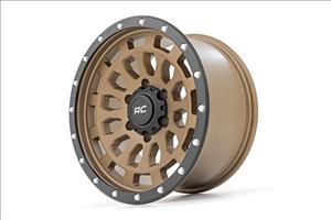 87 Series Wheel Simulated Beadlock Bronze/Black 17x8.5 5x4.5 +0mm Rough Country