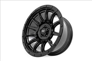 90 Series Wheel One-Piece Gloss Black 18x9 6x5.5 0mm Rough Country