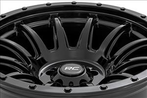 90 Series Wheel One-Piece Gloss Black 18x9 6x5.5 0mm Rough Country