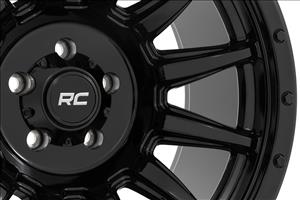90 Series Wheel One-Piece Gloss Black 18x9 6x5.5 0mm Rough Country