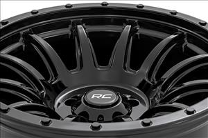 90 Series Wheel One-Piece Gloss Black 20x9 6x5.5 -12mm Rough Country