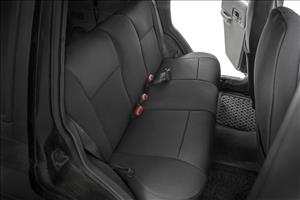 Jeep Neoprene Seat Cover Set Black 97-01 XJ w/Non-Detachable Headrest Rough Country