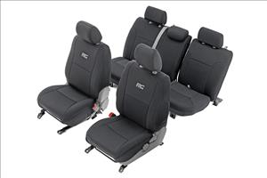 Seat Covers Gray FR & RR Crew Cab Toyota Tacoma 2WD/4WD (2005-2015) Rough Country