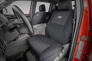 Seat Covers Gray FR & RR Crew Cab Toyota Tacoma 2WD/4WD (2005-2015) Rough Country