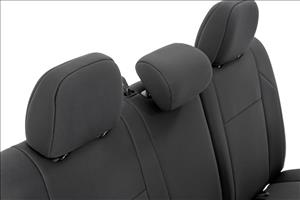 Seat Covers Gray FR & RR Crew Cab Toyota Tacoma 2WD/4WD (2005-2015) Rough Country