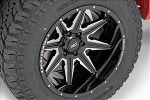 91 Series Milled One-Piece Gloss Black 22x12 6x5.5 -44mm Rough Country