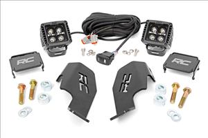 Honda Dual LED Cube Kit (19-20 Talon Black Series w/ Amber DRL) Rough Country