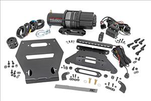 LED Light Winch Mount RS4500S 10 Inch Black Slimline Polaris RZR Pro R Rough Country