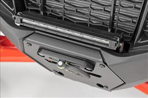 LED Light Winch Mount RS4500S 10 Inch Black Slimline Polaris RZR Pro R Rough Country