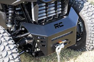 Winch Plate 4500-LB Winch 10 Inch Black Slimline Honda Pioneer 520 Rough Country