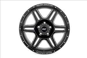 92 Series Wheel Machined One-Piece Gloss Black 18x9 6x135 +0mm Rough Country