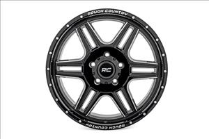 92 Series Wheel Machined One-Piece Gloss Black 18x9 6x5.5 +0mm Rough Country
