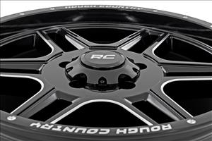 92 Series Wheel Machined One-Piece Gloss Black 18x9 5x5.5 +0mm Rough Country
