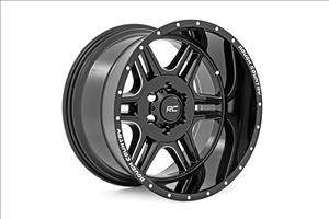 92 Series Wheel Machined One-Piece Gloss Black 20x12 8x180 -44mm Rough Country