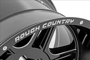 92 Series Wheel Machined One-Piece Gloss Black 20x12 8x180 -44mm Rough Country