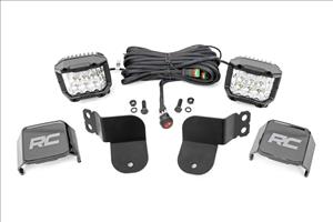 Polaris Dual LED Cube Kit Black Series w/3 Inch OsRAM Wide Angle LED 16-20 General Rough Country