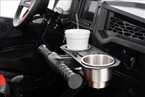 Passenger Grip Handle Dual Cup Holder Polaris RZR 4 900/RZR S 1000 Rough Country