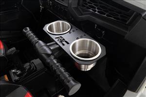 Passenger Grip Handle Dual Cup Holder Polaris RZR 4 900/RZR S 1000 Rough Country
